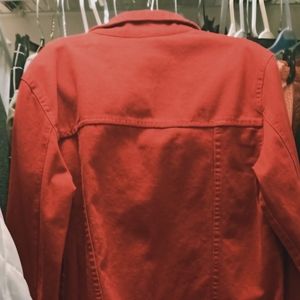Red Jean jacket